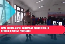 Lima Taruna Akpol Tanamkan Karakter Bela Negara di SRT 53 Pontianak
