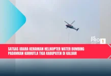 Satgas Udara Kerahkan Helikopter Water Bombing Padamkan Karhutla Tiga Kabupaten