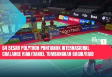 64 Besar Polytron Pontianak Internasional Chalenge Rian/Daniel Tumbangkan Bagir/