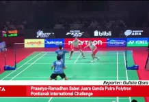 Prasetyo-Ramadhan Juara Ganda Putra Polytron Pontianak International Challenge