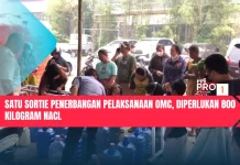 Satu Sortie Penerbangan Pelaksanaan OMC, Diperlukan 800 Kilogram NaCl