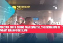 Hari Kedua Erupsi Gunung Anak Krakatau, 25 Penerbangan di Bandara Supadio Batal