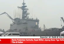 Bantu Padamkan Karhutla, Kapal Militer Jepang Bawa Tiga Helikopter Tiba di Kalbar