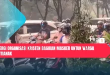 Sinergi Organisasi Kristen Bagikan Masker untuk Warga Pontianak