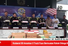 Kodaeral XII Amankan 5 Truck Fuso Bermuatan Rokok Diduga Ilegal