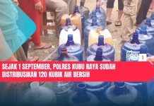 Sejak 1 September, Polres Kubu Raya Sudah Distribusikan 120 Kubik Air Bersih