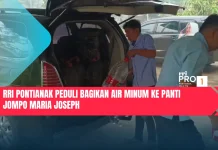 RRI Pontianak Peduli Bagikan Air Minum ke Panti Jompo Maria Joseph