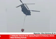 1 Helikopter Chinook CH-47 Jepang Geser ke Ketapang Water Bombing Karhutla