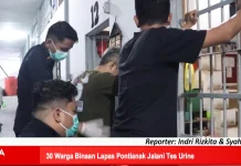 30 Warga Binaan Lapas Pontianak Jalani Tes Urine