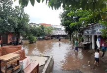 Banjir Luapan Sungai Kranji Rendam Permukiman di Sokanegara Purwokerto Timur