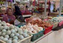 Harga Telur di Pasar Manis Purwokerto Turun Jadi Rp25 Ribu per Kilogram
