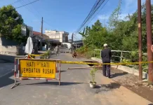 Jembatan Kali Jurig Baturraden Amblas, Jalur Prompong–Ketenger Ditutup