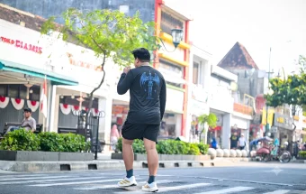 Suasana Kegiatan Lari Pagi di Kawasan Malioboro