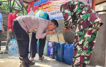Polresta Pati Bantu Sumur Bor Bagi Warga Antisipasi Kekeringan