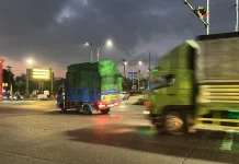 Suasana H-7 Lebaran di Exit Tol Krapyak, Lalu Lintas Ramai Lancar