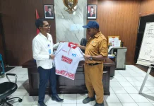 Kunjungan Ketua Panitia Liga 4 PBD ke RRI Sorong