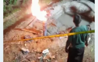 Sumur Bor di Omben Sampang, Semburkan Gas Alam