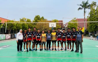 Laga Sengit Final Voli Putra, SMKN 1 Sumenep Bekuk SMAN 1 Pamekasan