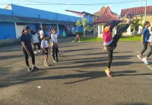 Para Atlet Atletik Sumenep saat Berlatih di GOR A. Yani
