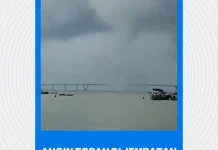 Waspada Cuaca Ekstrem, Puting Beliung Terekam di Jembatan Suramadu