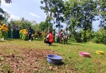 Keseruan Outbound yang diadakan TK Islam Qurrata A'yun