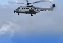 Tiga Helikopter Tinjau Kesiapan Pengamanan Presiden di Bangkalan
