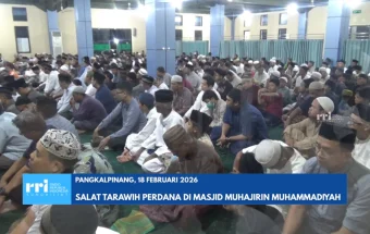 Salat Tarawih Perdana di Masjid Muhajirin Muhammadiyah Pangkalpinang