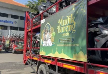 Dishub Jatim Angkut Ratusan Motor Pemudik