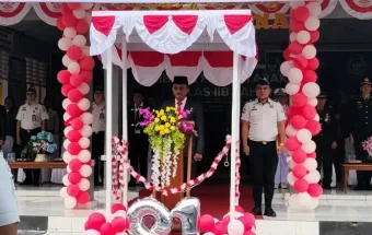 Pejabat Sekda Johanis Pilat Pimpin Upacara HUT RI-ke 81 di Lapas Tahuna