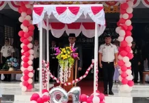 Pejabat Sekda Johanis Pilat Pimpin Upacara HUT RI-ke 81 di Lapas Tahuna