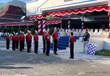 Lomba Gerak Jalan SD dan SMP Meriahkan HUT Kemerdekaan RI ke 81 di Sangihe