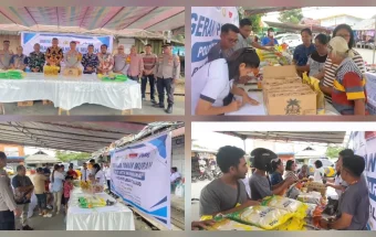 Polres Kepulauan Talaud Gelar Gerakan Pangan Murah Serentak