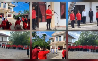 Semarak HUT RI ke-81, DPC PDIP Talaud Gelar Upacara Khidmat di Melonguane