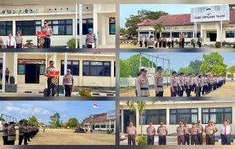 Gelar Apel Pagi, Kapolres Talaud Tekankan Kedisiplinan hingga Karhutla