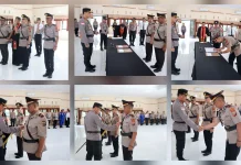 Kapolres Talaud Pimpin Sertijab Kabagren dan Dua Kapolsek