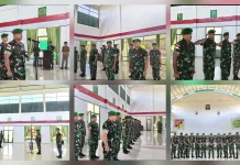 Belasan Prajurit Kodim 1312/Talaud Naik Pangkat