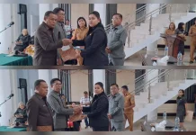 Wabup Talaud Serahkan SK Plt Kepala BKPSDM dan Inspektur