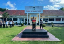 Kapolres Talaud Beri Arahan Tegas Saat Apel Pagi
