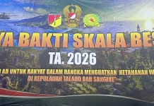 Karya Bakti Skala Besar TNI AD di Sangihe Talaud