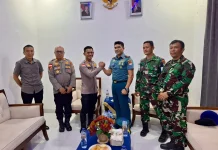 Sinergi TNI-Polri: Kapolres Kepulauan Talaud Kunjungi Danlanal Melonguane