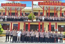 Perkuat Benteng Keamanan Perbatasan, Kapolres Talaud Perdana ke Mako Brimob