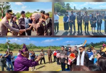 Kapolres Talaud Bersama Forkopimda Sambut Kajari Baru di Bandara