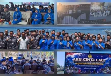 Bertajuk "Aku Cinta Laut", Lanal Melonguane Gelar Aksi Bersih-Bersih Pantai