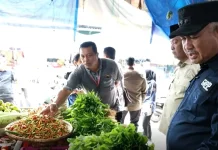 Sidak TPID Tarakan di Pasar Gusher, Harga Terkendali