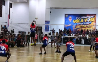Tim Voli Putra Kodim Menang Tipis Tim Yon TP 914