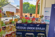 Stand UMKM Rumah BUMN Telkom Tual Ramaikan Festival Pendidikan SD Naskat Mathias I
