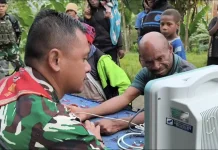 Satgas Swasembada Yonif 734/SNS melaksanakan kegiatan pelayanan kesehatan