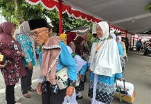 Sebanyak 354 Calon Jemaah Haji Sleman Kloter II Berangkat ke Tanah Suci
