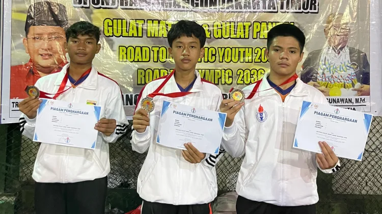 Tiga Pegulat Muda Lampung Raih Perunggu Nasional