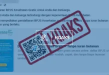 Hoaks: Tautan untuk Pendaftaran JKN Tanpa Iuran Bulanan